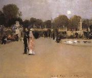 John Singer Sargent The Luxembourg Gardens at Twilight USA oil painting artist